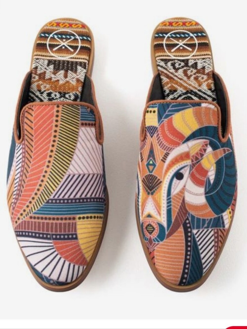 Inkkas Cyprus Slide - Multicolor Patterned Women's Mule